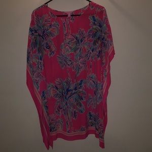 Lilly Pulitzer Hot Pink Palm Tree Caftan!